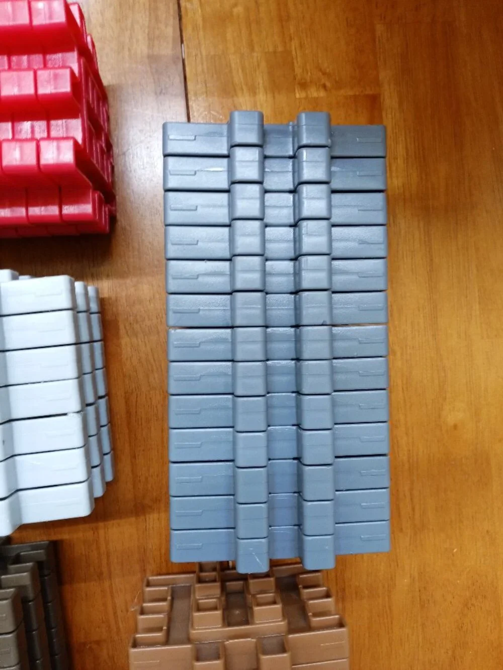 Little Tikes Waffle Blocks Building Block Lot Green Brown Grey Red
